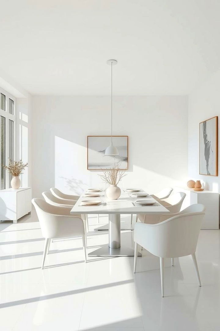 Minimalist Elegance - Neutral Dining Room Ideas for Calm and Sophistication