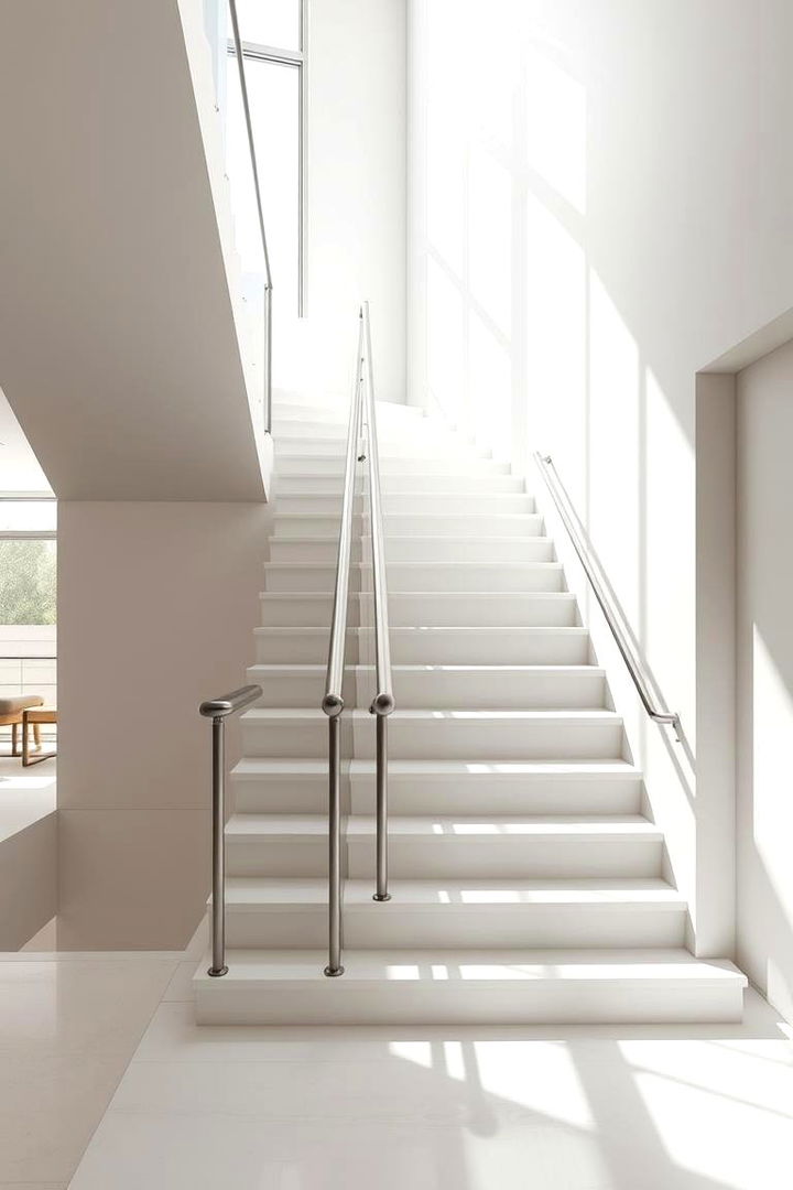 Minimalist Elegance in Open Staircases - Open Staircase Ideas for Modern Airy Designs