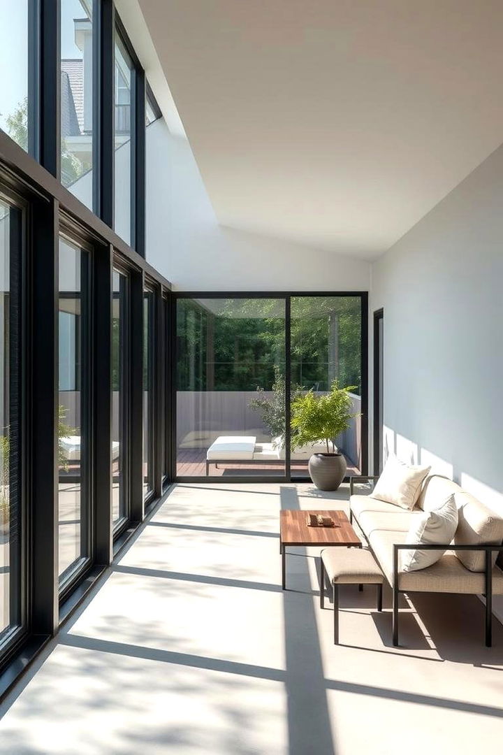 Minimalist Glass Porch Aesthetic - Glass Porch Design Ideas: Bright & Modern Outdoor Spaces