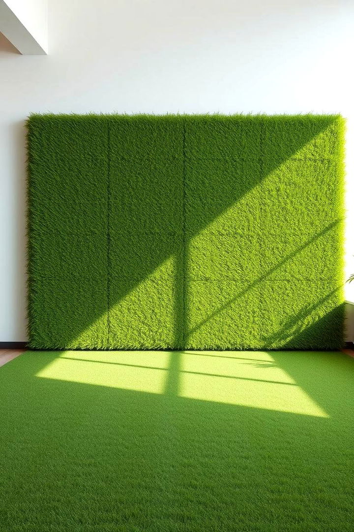 Minimalist Green Texture - Artificial Grass Wall Ideas for Modern Outdoor Design