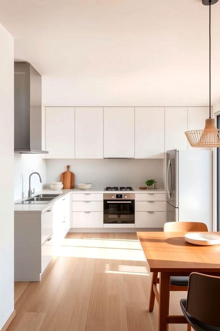Minimalist Harmony in Layout - Japandi Kitchen Ideas for Minimalist Warmth