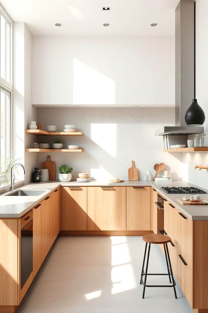 Minimalist Layout and Clean Lines - Japanese Style Kitchen Ideas for Minimalist Design