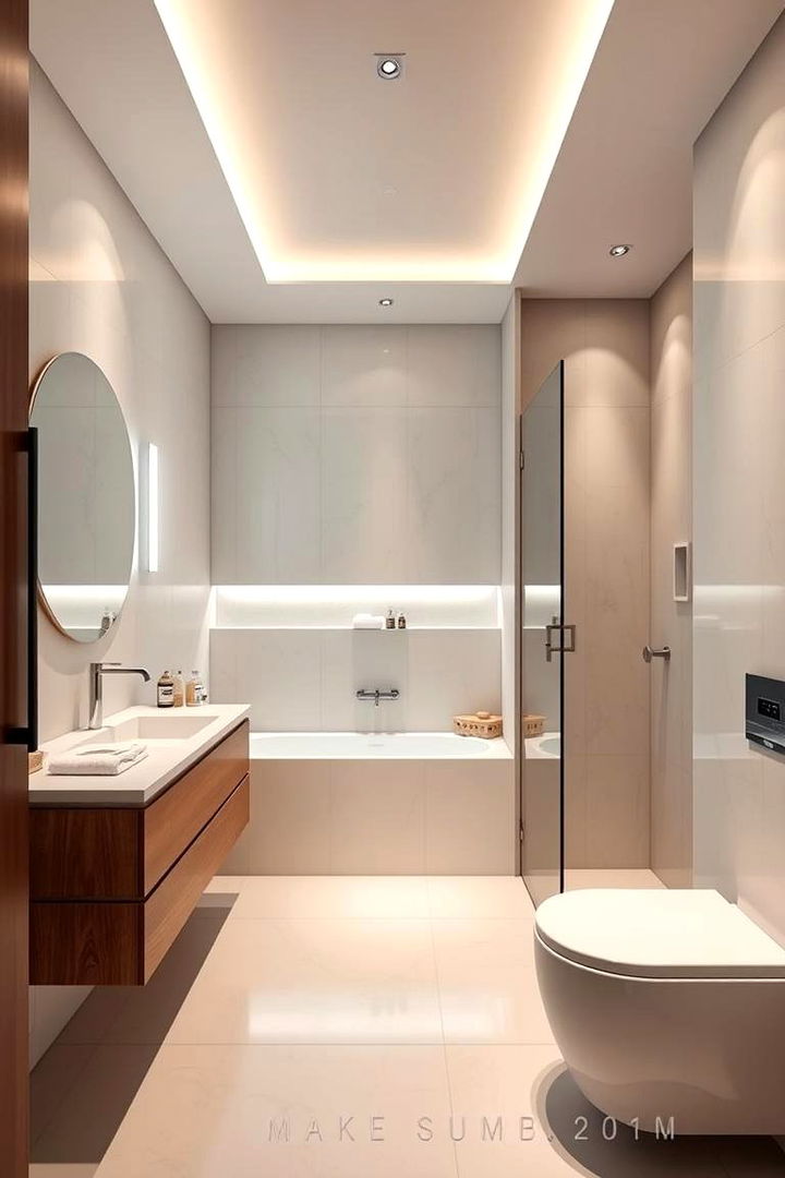 Minimalist Modern Charm - Neutral Bathroom Ideas for a Spa-Like and Elegant Retreat