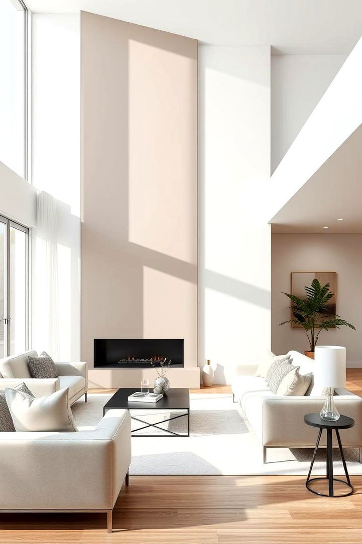 Minimalist Modern Painted Accent Wall - TV Accent Wall Concepts to Highlight Your Entertainment Zone