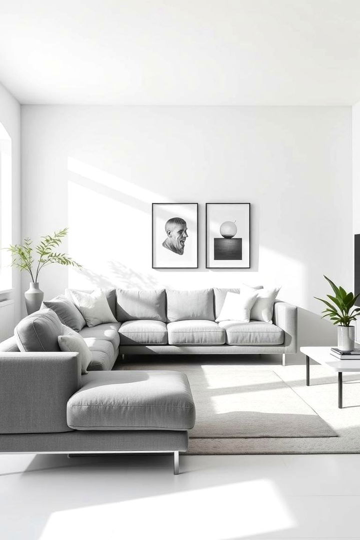 Minimalist Modern Vibes - Grey Couch Living Room Styling Ideas for Modern Homes
