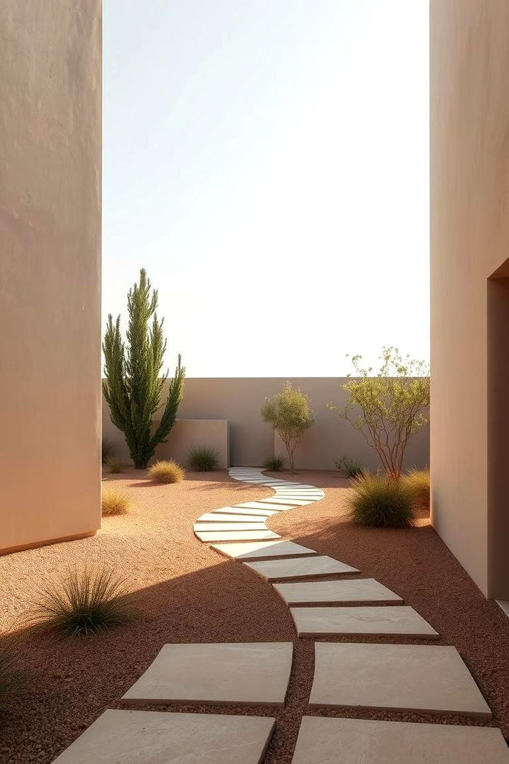 Minimalist Organic Spiral - Spiral Garden Design Ideas for Unique Outdoor Spaces