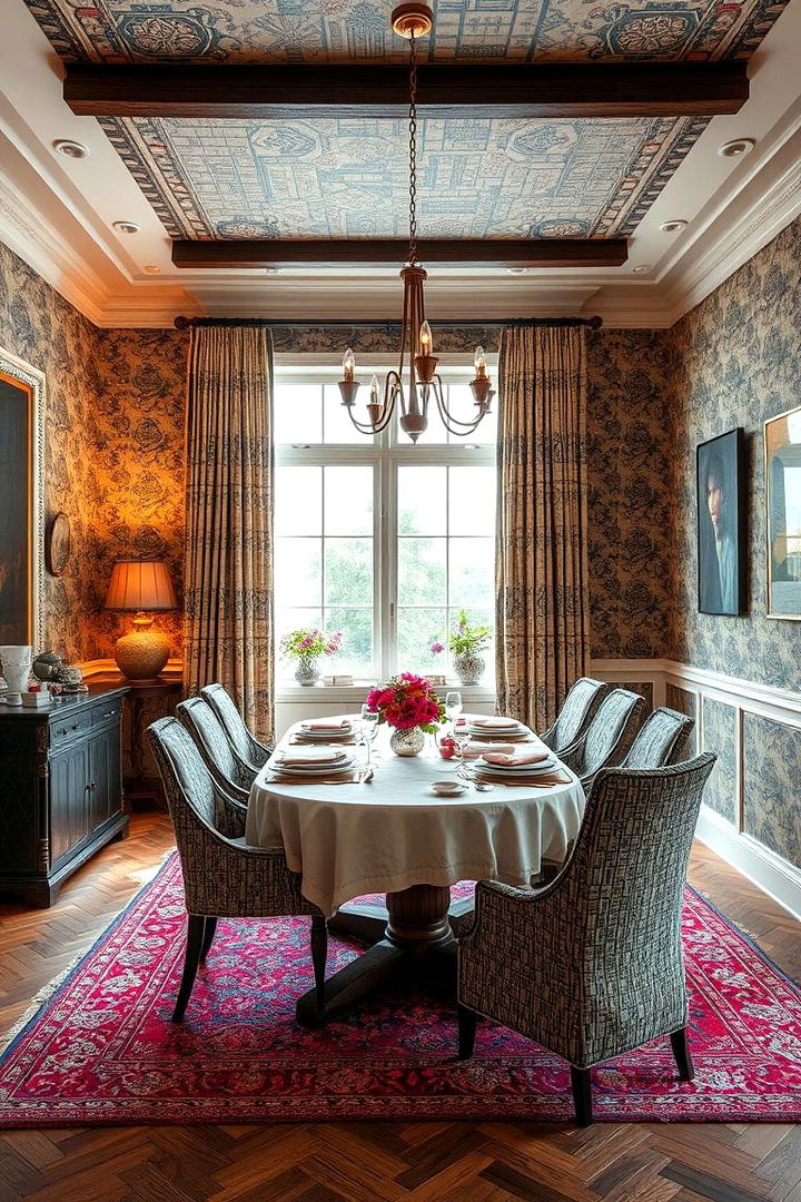 Mixing Patterns and Textures - Eclectic Dining Room Design Ideas & Inspiration