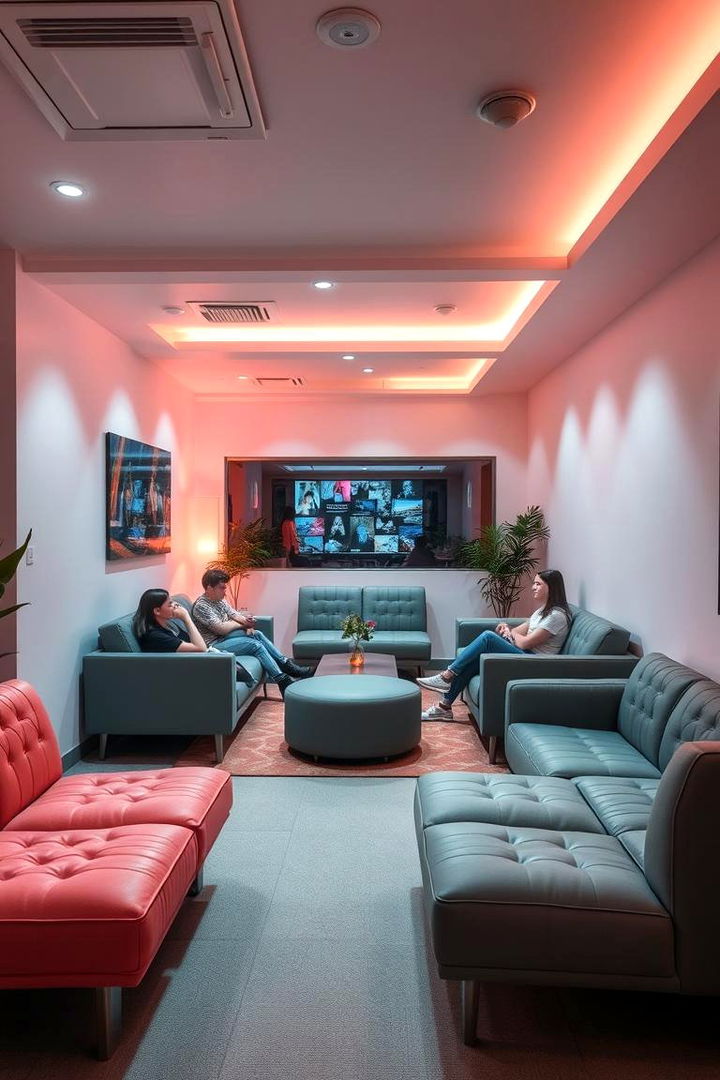 Modern Chic Vibe Lounge - Teen Hangout Room Ideas for Social & Functional Spaces