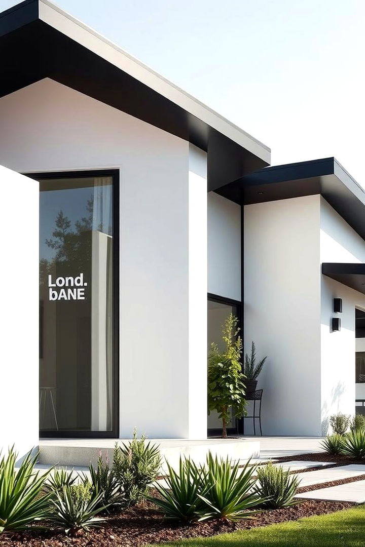 Modern Contrast Charm - Black Roof Exterior Home Design Inspiration Ideas
