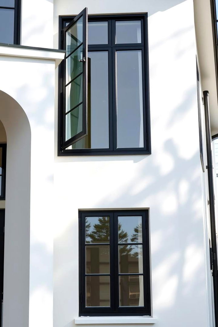 Modern Elegance with Black Windows - Homes With Black Windows: Bold Exterior Design Inspirations