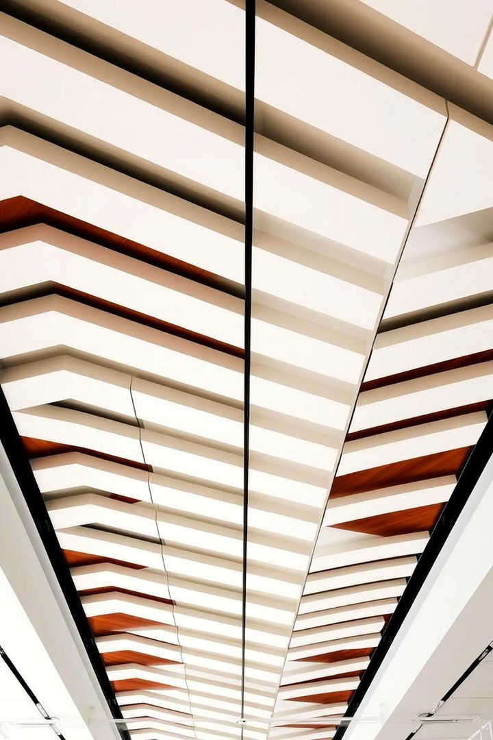 Modern Geometric Patterns - Ceiling Wallpaper Designs for Bold Interior Statements