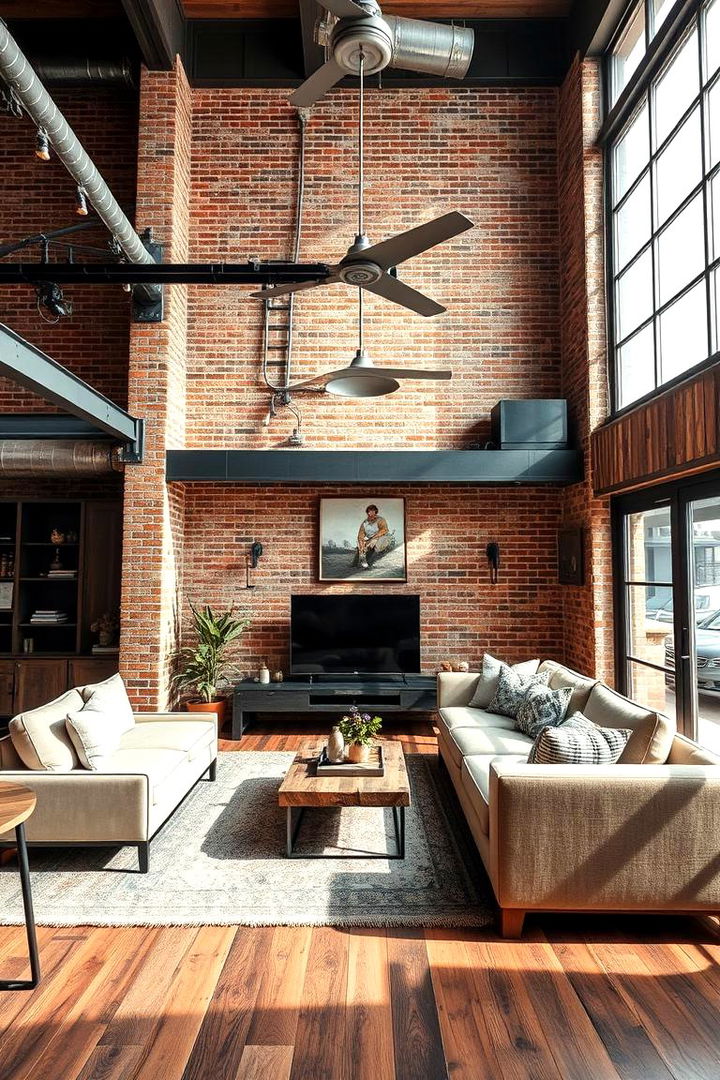 Modern Industrial Charm - Masculine Living Room Ideas for Modern, Sleek Men's Spaces