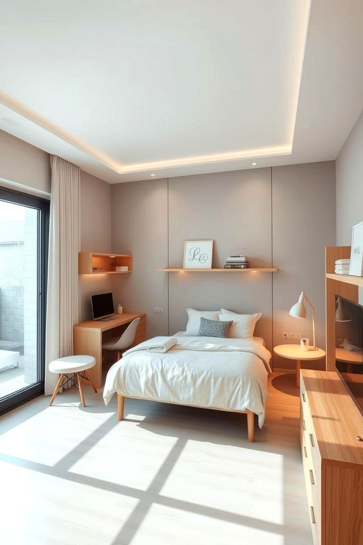 Modern Minimalism - Boys' Dorm Room Ideas for Functional, Personalized Spaces