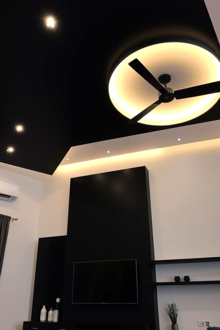 Modern Minimalism - Innovative Black Ceiling Design Trends for 2024