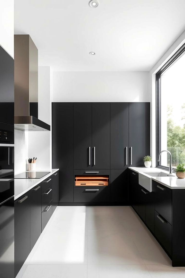 Modern Minimalism in Black - Bold Kitchens Featuring Sleek Black Cabinet Designs