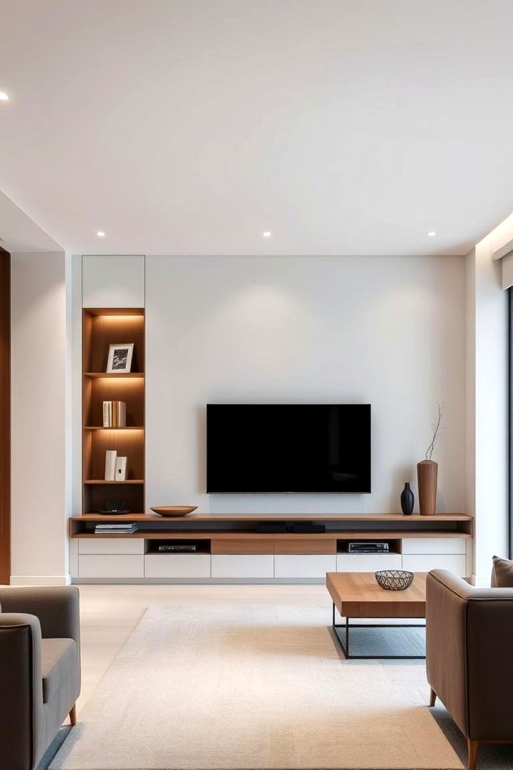 Modern Minimalist Ambiance - TV Room Layouts for Ultimate Comfort and Style