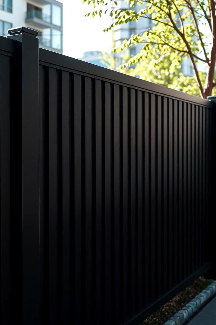 Modern Minimalist Black Fence - Striking Black Fence Designs for Outdoor Spaces