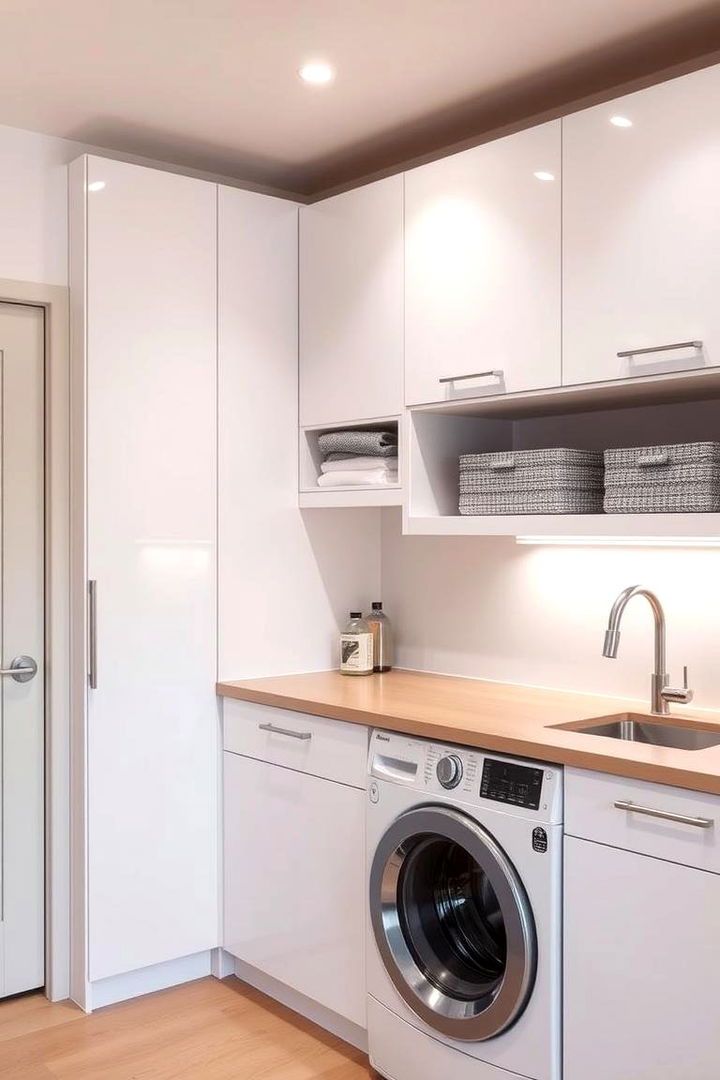 Modern Minimalist Cabinets - Best Laundry Room Cabinet Ideas for Organized Spaces