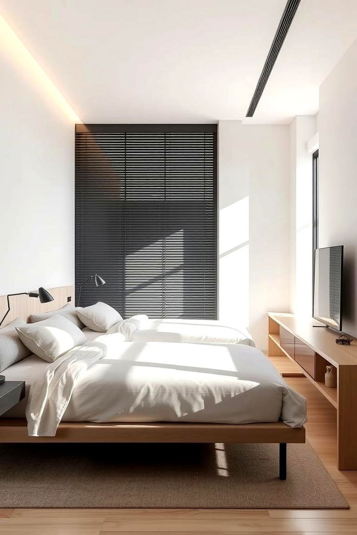 Modern Minimalist Charm - Twin Bedroom Ideas for Shared Spaces & Compact Rooms