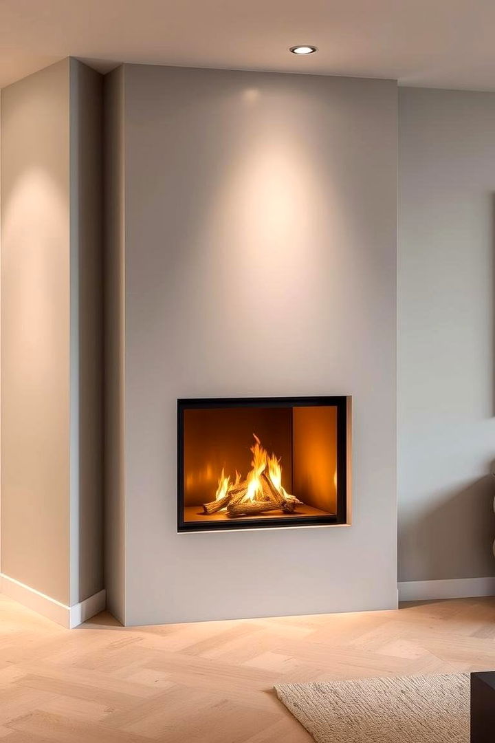 Modern Minimalist Corner Fireplace - Cozy Corner Fireplace Ideas for Modern Living Room Designs
