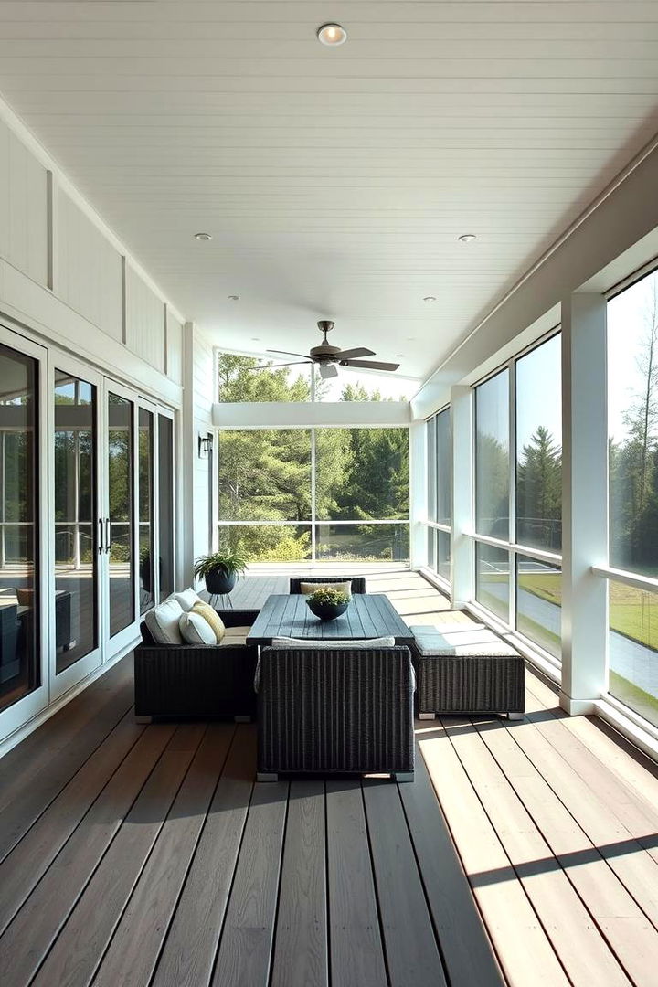Modern Minimalist Deck Design - Screened-In Deck Ideas for Comfortable Outdoor Living