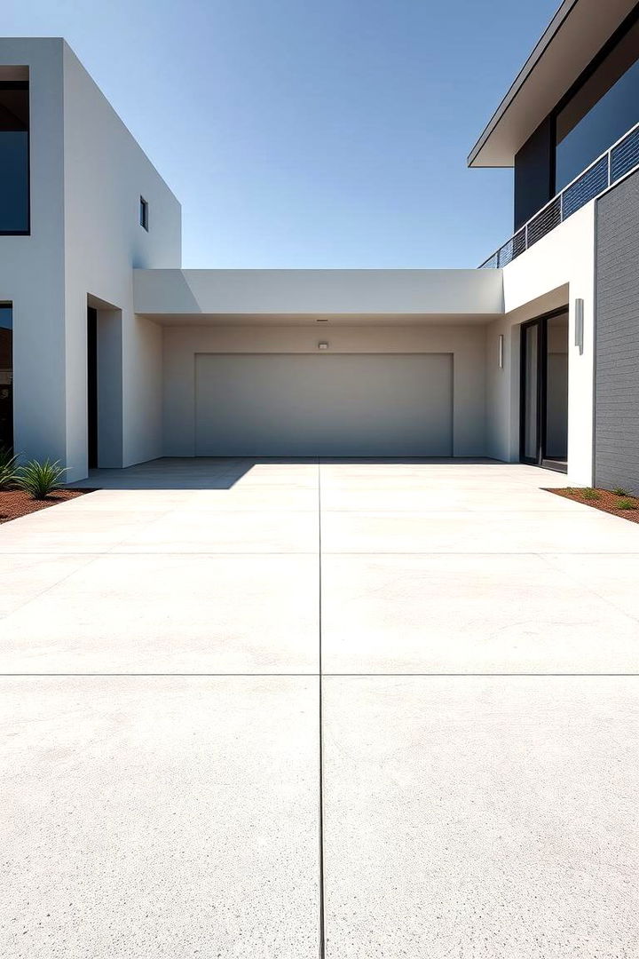 Modern Minimalist Design - Concrete Driveway Ideas for Durable & Stylish Home Entries