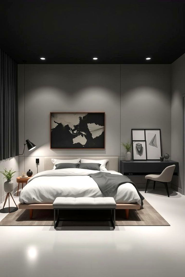 Modern Minimalist Design - Bachelor Room Ideas for Modern Masculine Style