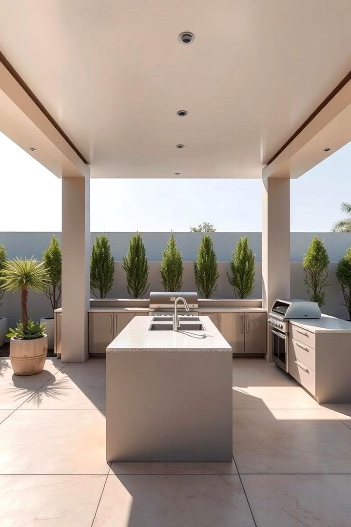 Modern Minimalist Design for Outdoor Cooking - Gazebo Outdoor Kitchen Ideas for Al Fresco Dining