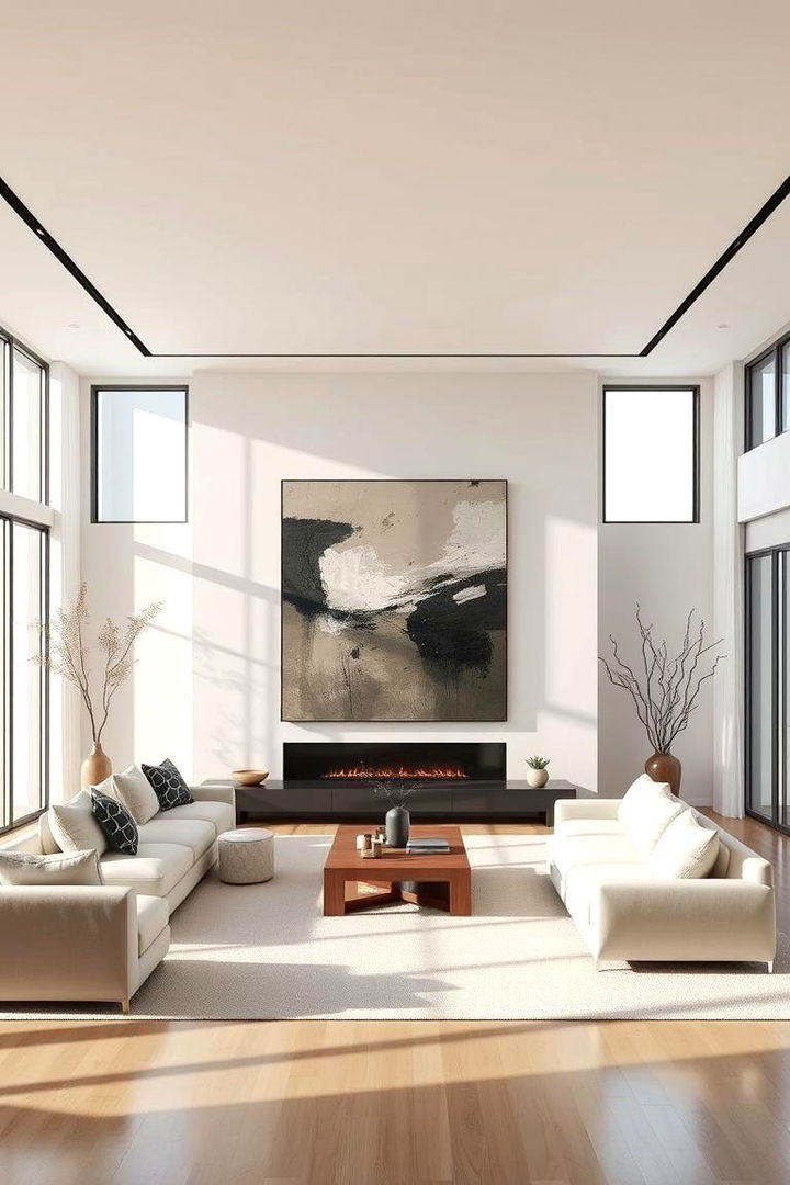 Modern Minimalist Elegance - Eye-Catching Large Wall Decor Pieces for Empty Spaces