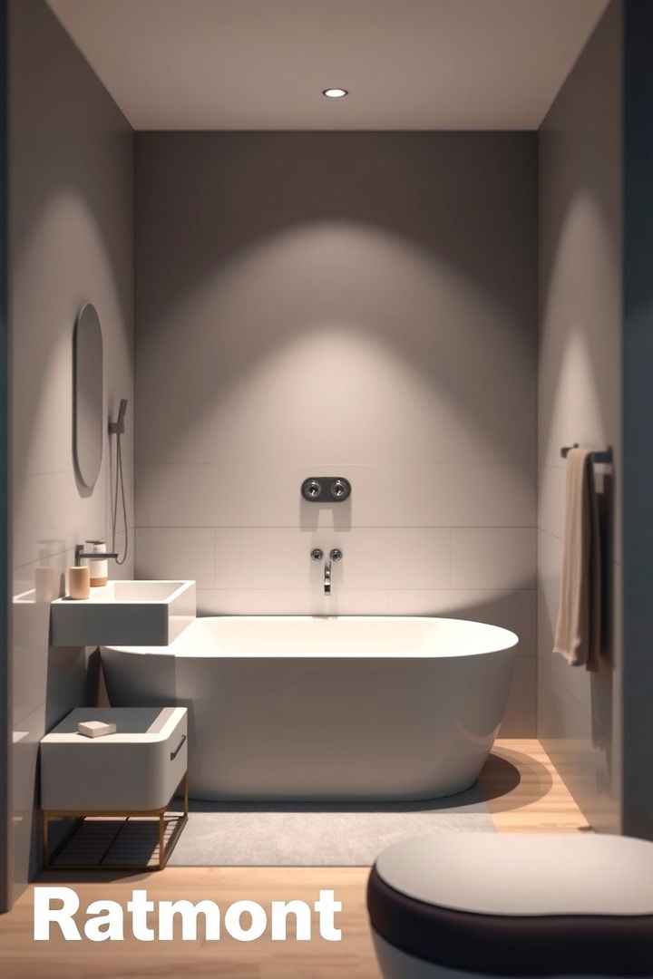 Modern Minimalist Elegance - Tub-Shower Combo Ideas for Space-Efficient Bathrooms
