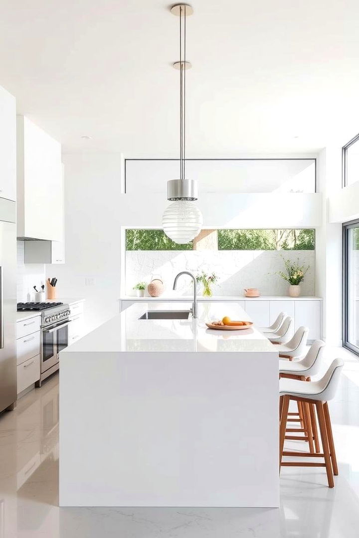 Modern Minimalist Elegance - Eye-Catching Kitchen Island Centerpiece Ideas for Every Style