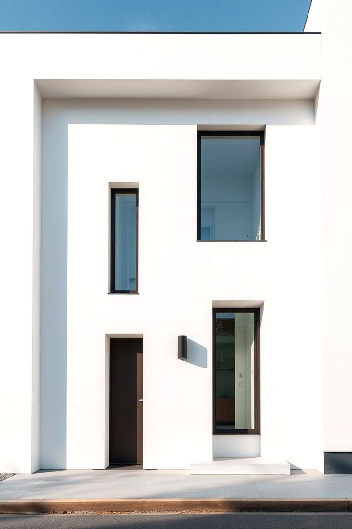 Modern Minimalist Facade - Striking White Home Exterior Design Inspirations