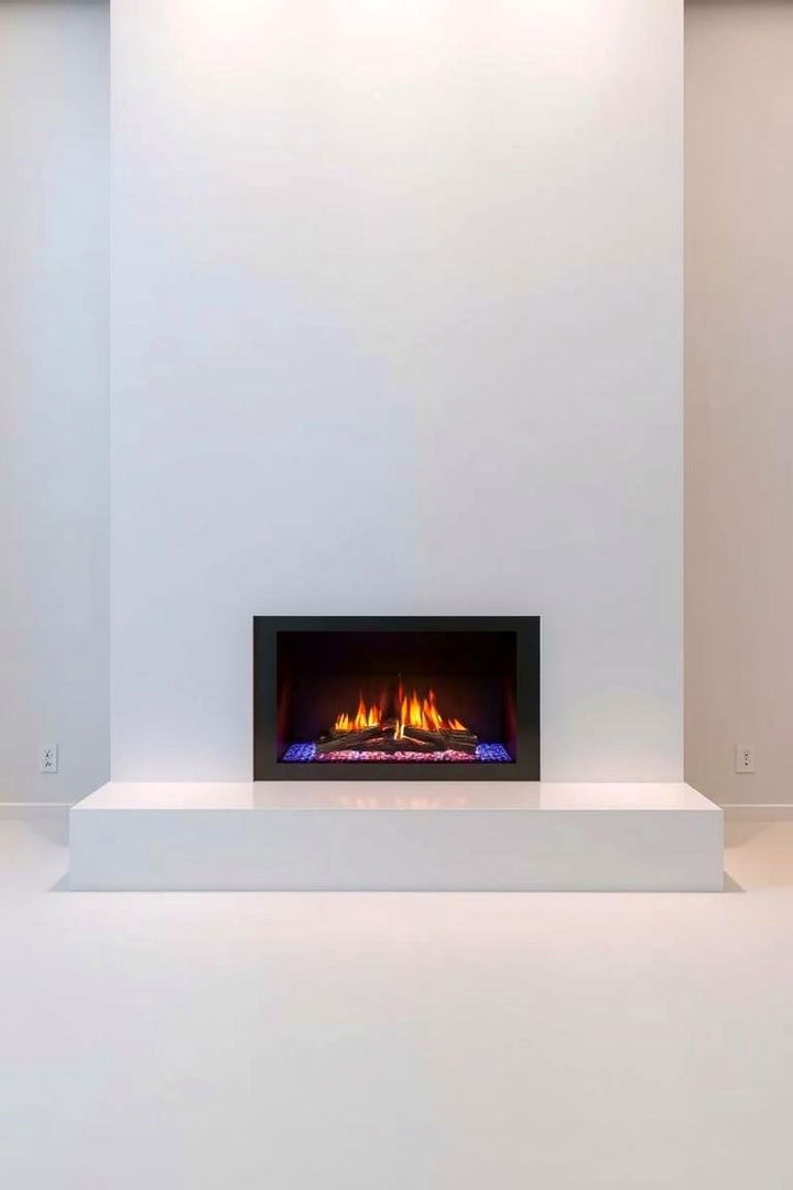 Modern Minimalist Faux Fireplace - Faux Fireplace Ideas to Cozy Up Any Room Effortlessly