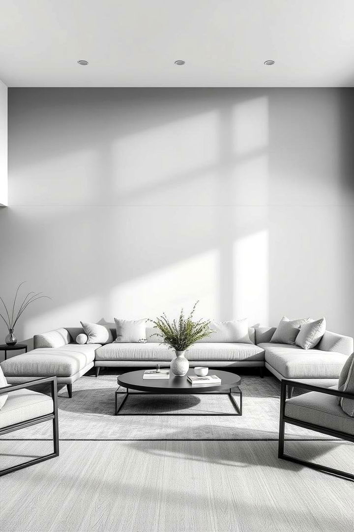 Modern Minimalist Gray Palette - Gray Living Room Ideas for a Sophisticated Space