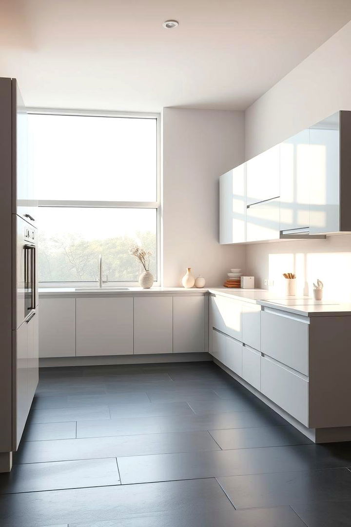 Modern Minimalist Kitchen with Slate Floors - Elegant Kitchens With Slate Floors: Durable Style Ideas