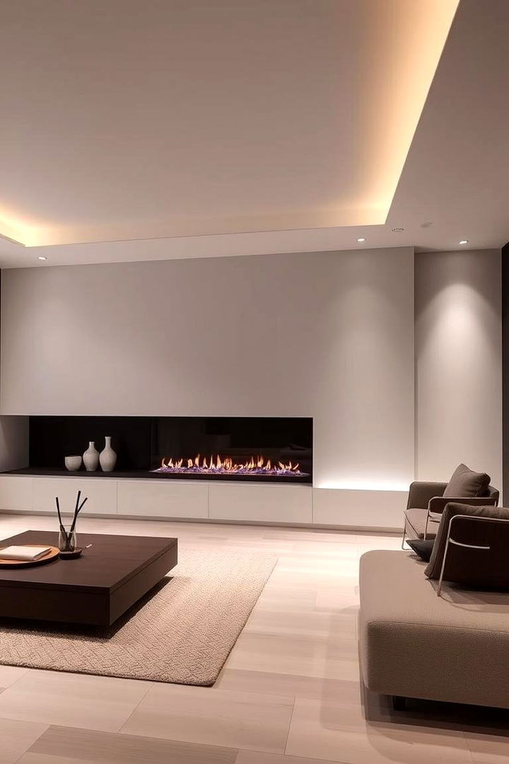 Modern Minimalist Living - Linear Fireplace Ideas for Sleek Modern Interiors