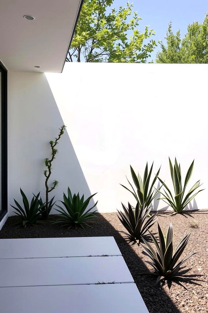Modern Minimalist Oasis - Small Walled Garden Ideas for Private Outdoor Retreats