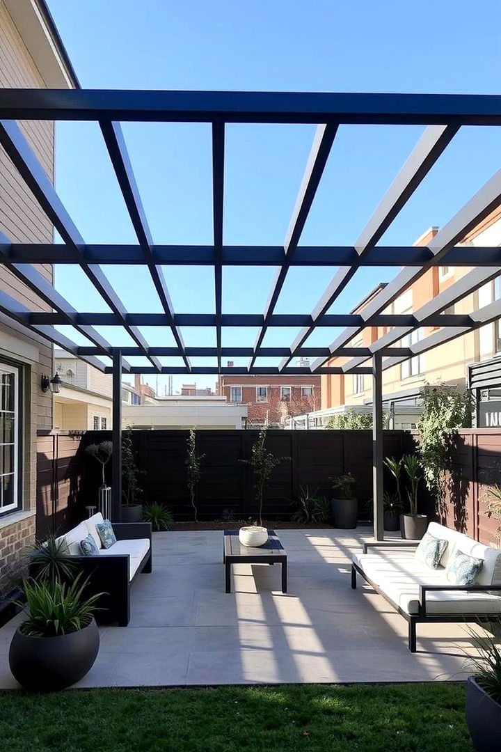 Modern Minimalist Patio - Pergola Patio Ideas for Shaded Outdoor Entertaining