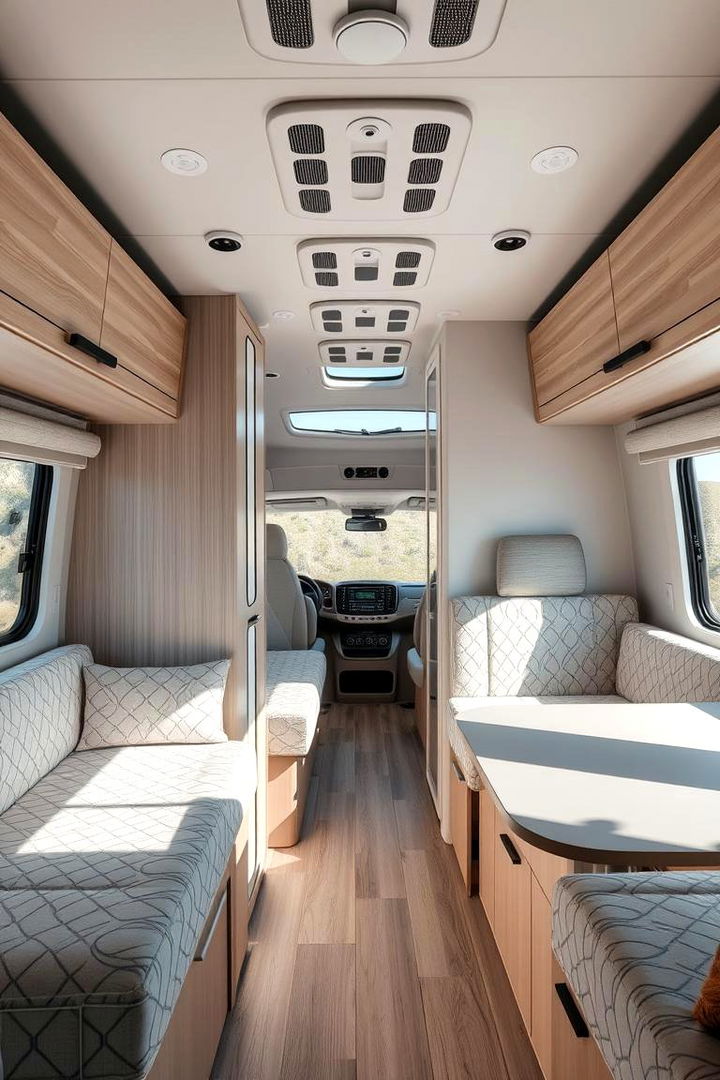 Modern Minimalist Patterns - RV Wallpaper Ideas to Elevate Mobile Home Interiors