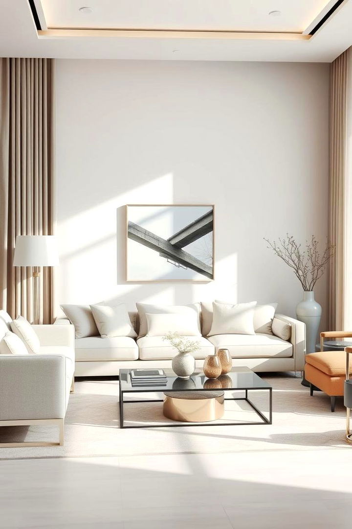 Modern Minimalist Silver Accents - Silver Living Room Ideas for Sleek, Modern Elegance