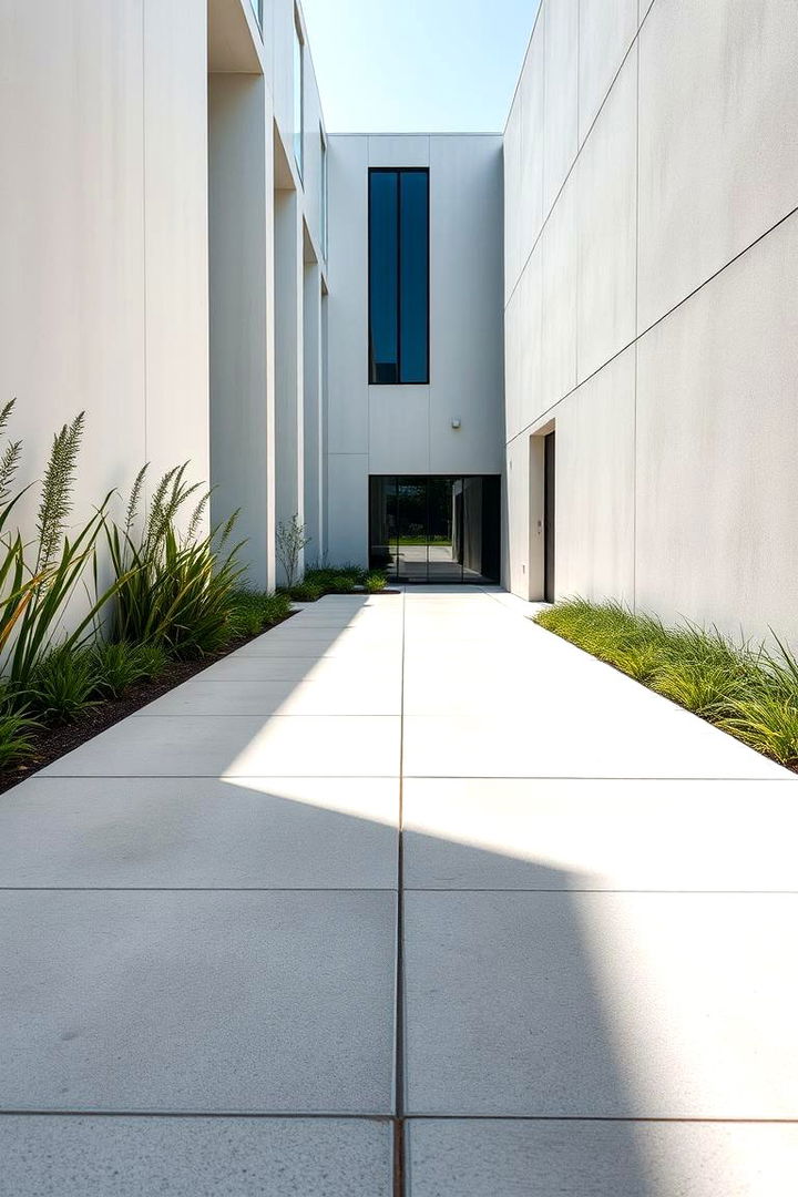 Modern Minimalist Sloped Walkway - Sloped Walkway Ideas for Beautiful Landscape Design