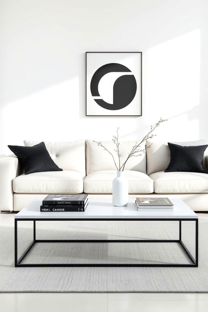 Modern Minimalist Sofa Table Look - Sofa Table Decor Ideas for Stylish Living Rooms