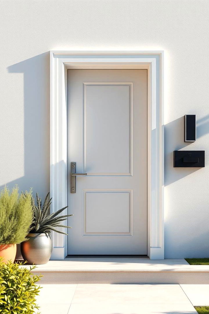 Modern Minimalist Trim - Exterior Door Trim Design Ideas for Curb Appeal