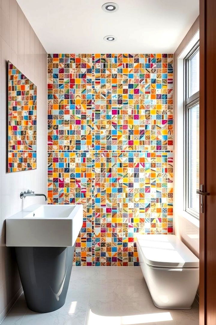 Modern Mosaic Accent - Bathroom Accent Wall Ideas for Bold Visual Impact
