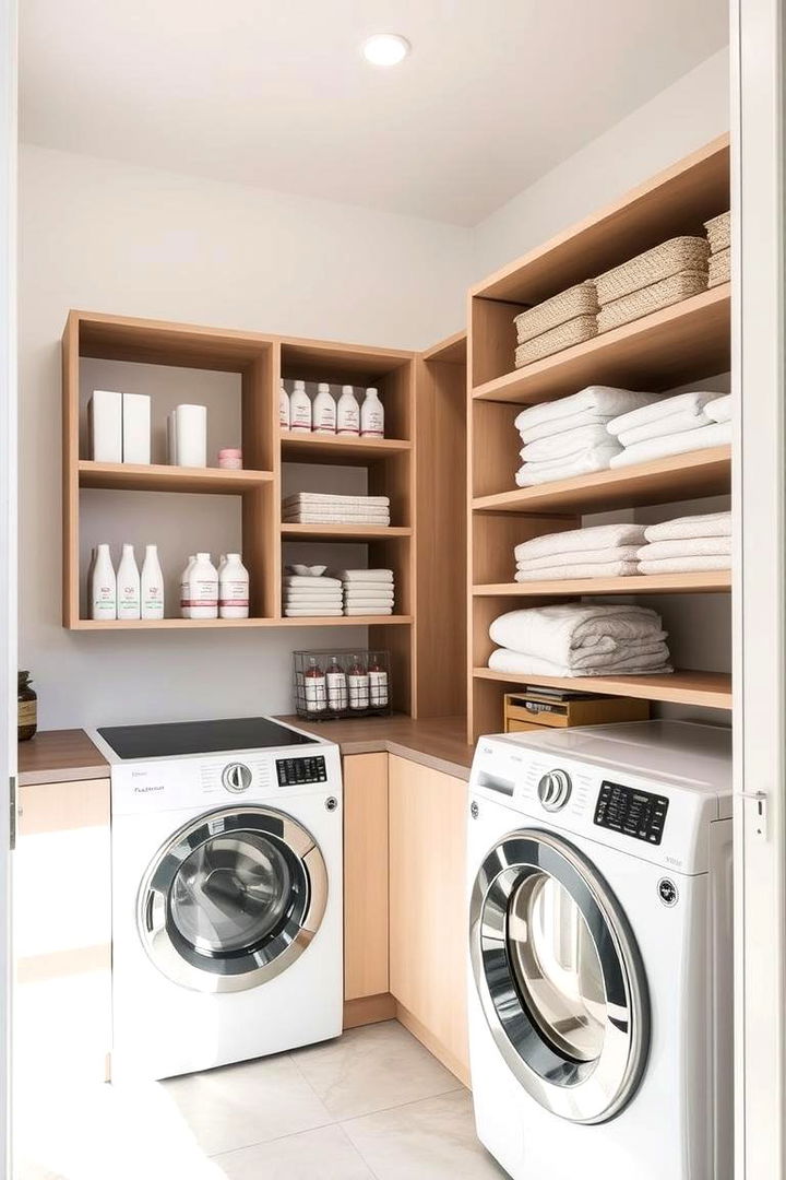 Modular Shelving Solutions - Stackable Laundry Room Ideas for Small Spaces