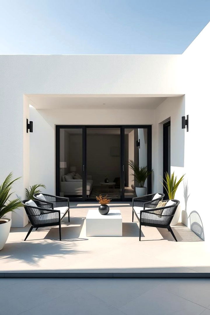 Monochrome Minimalism - Stylish Black and White Patio Decorating Concepts