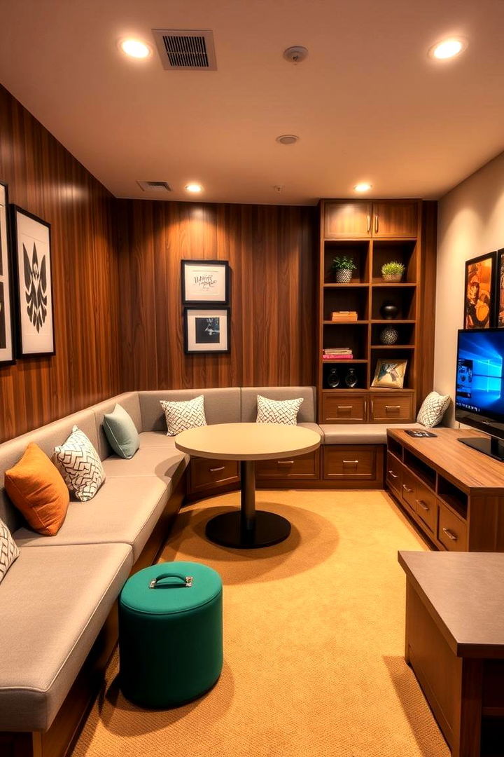 Multi Functional Seating Area - Small Game Room Ideas for Fun-Filled Compact Spaces