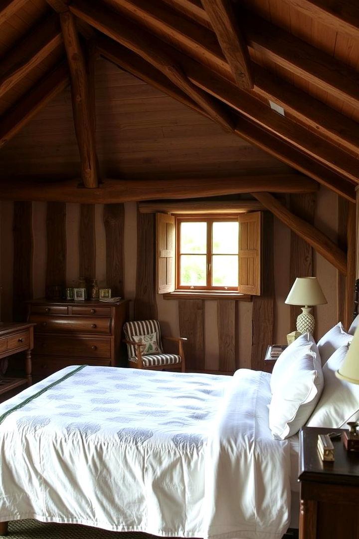 Natural Wood Accents - Cozy Cottage Bedroom Ideas for a Peaceful Night's Sleep