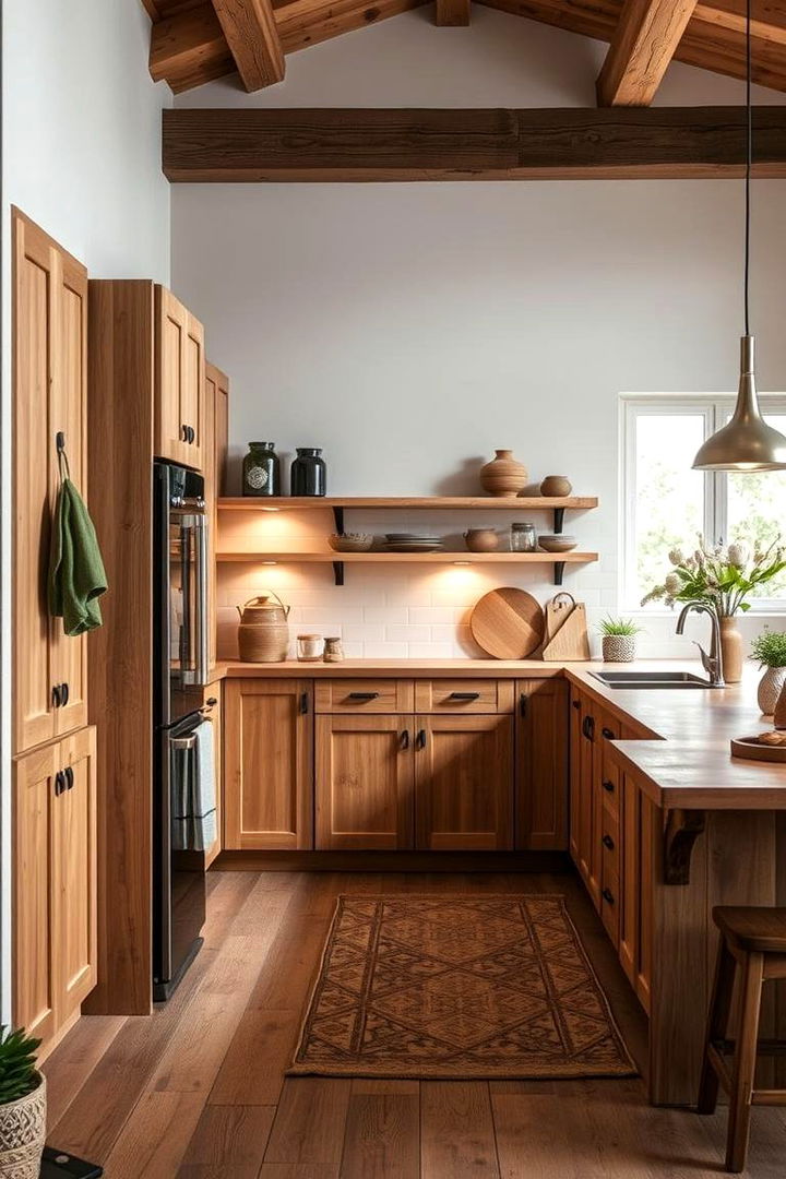 Natural Wood Cabinets - Earthy Kitchen Design Ideas for Organic Style