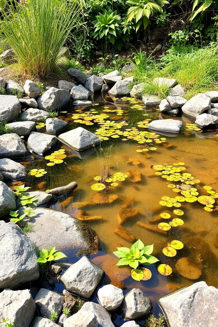 Naturalistic Pond Oasis - Pond Landscaping Ideas for Serene Water Features